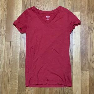 Red V neck t shirt